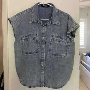 Misguided denim top